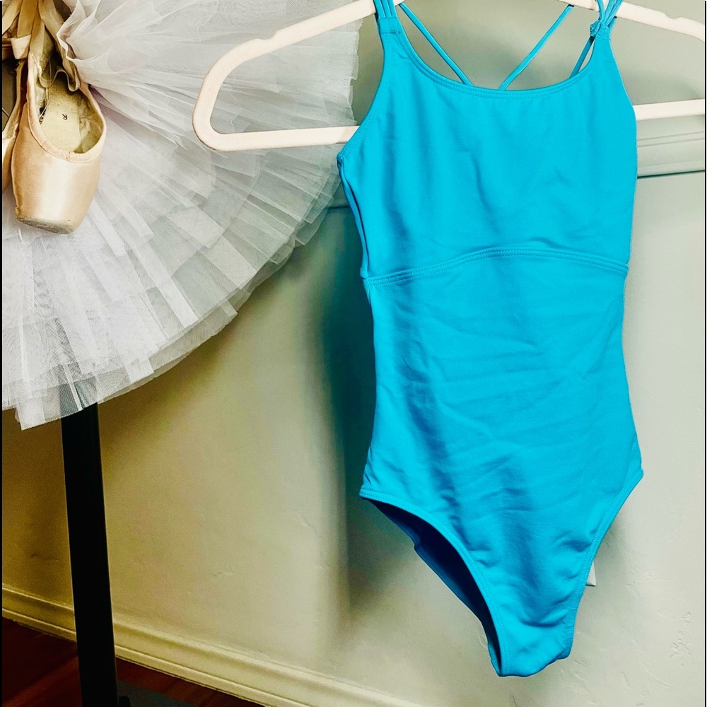 Pre-loved So Dança turquoise camisole leotard size womens XS